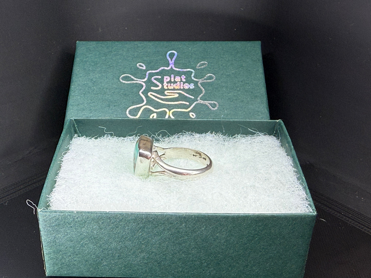 Turquoise Ring With Zia Symbol
