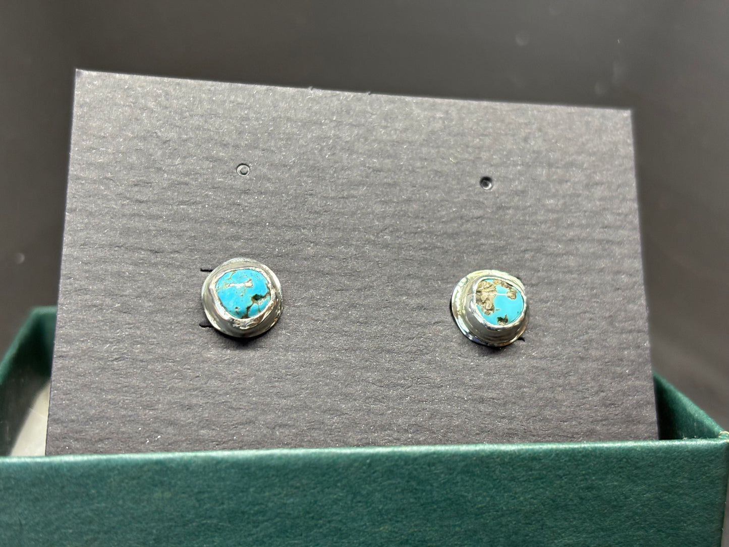 Turquoise Silver Studs