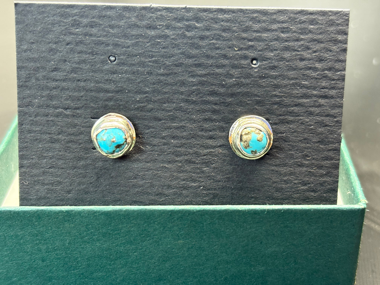 Turquoise Silver Studs