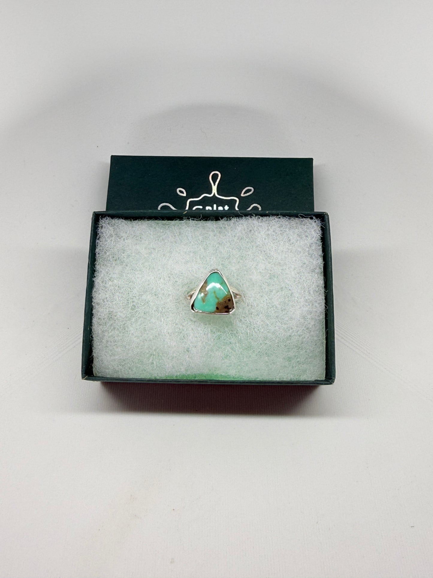 Turquoise Ring With Zia Symbol
