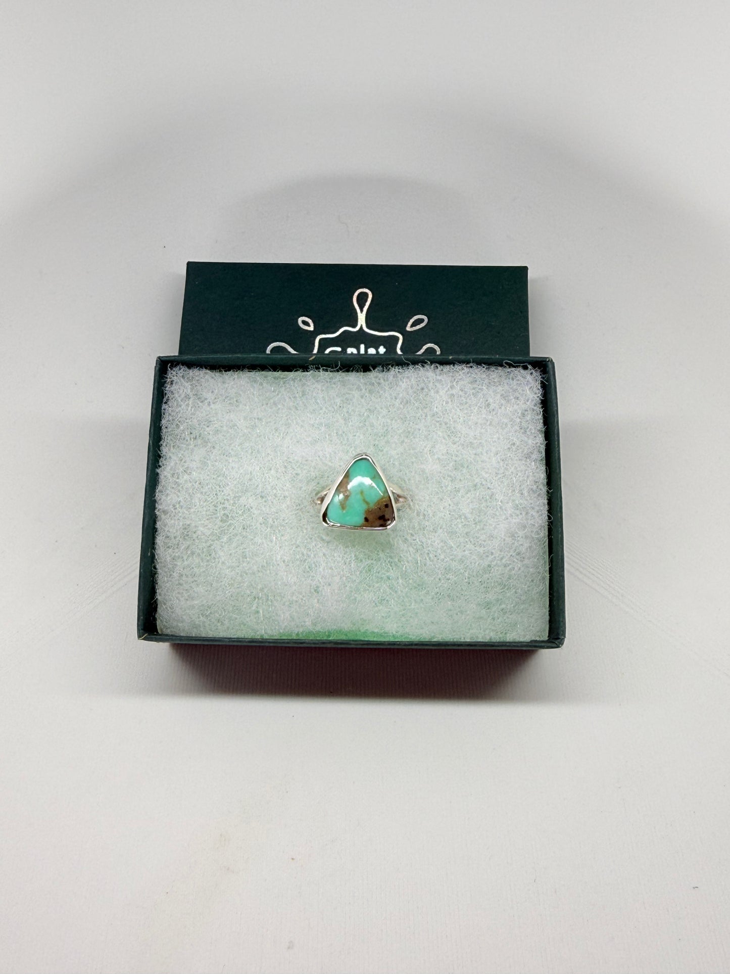 Turquoise Ring With Zia Symbol