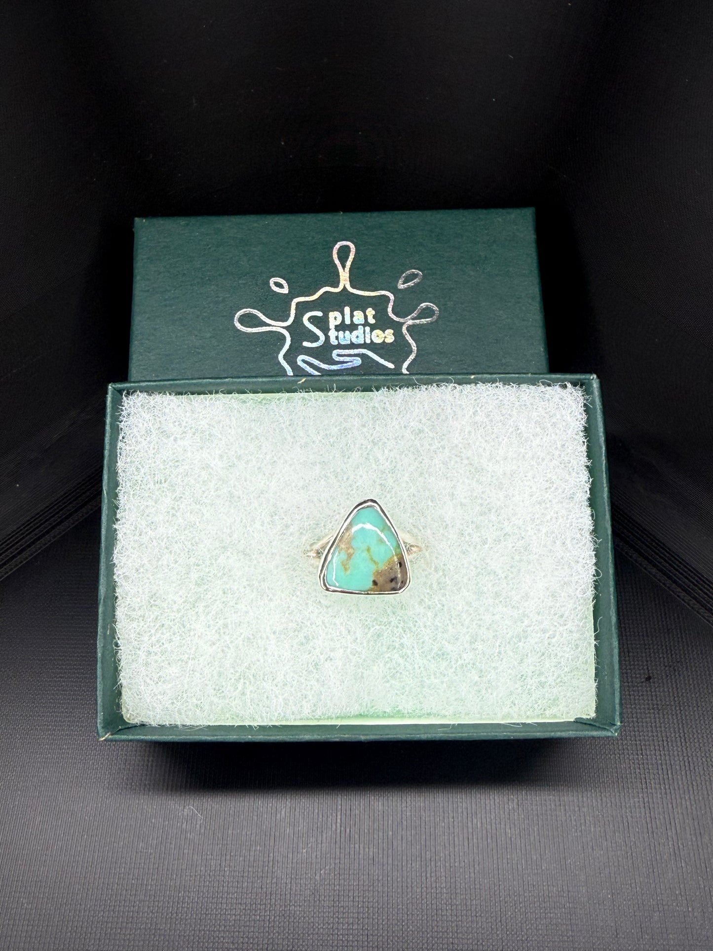 Turquoise Ring With Zia Symbol
