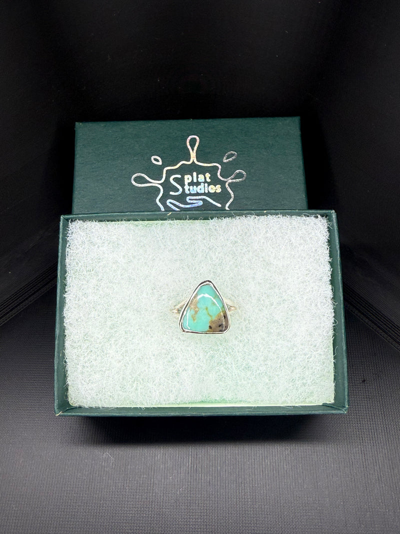Turquoise Ring With Zia Symbol