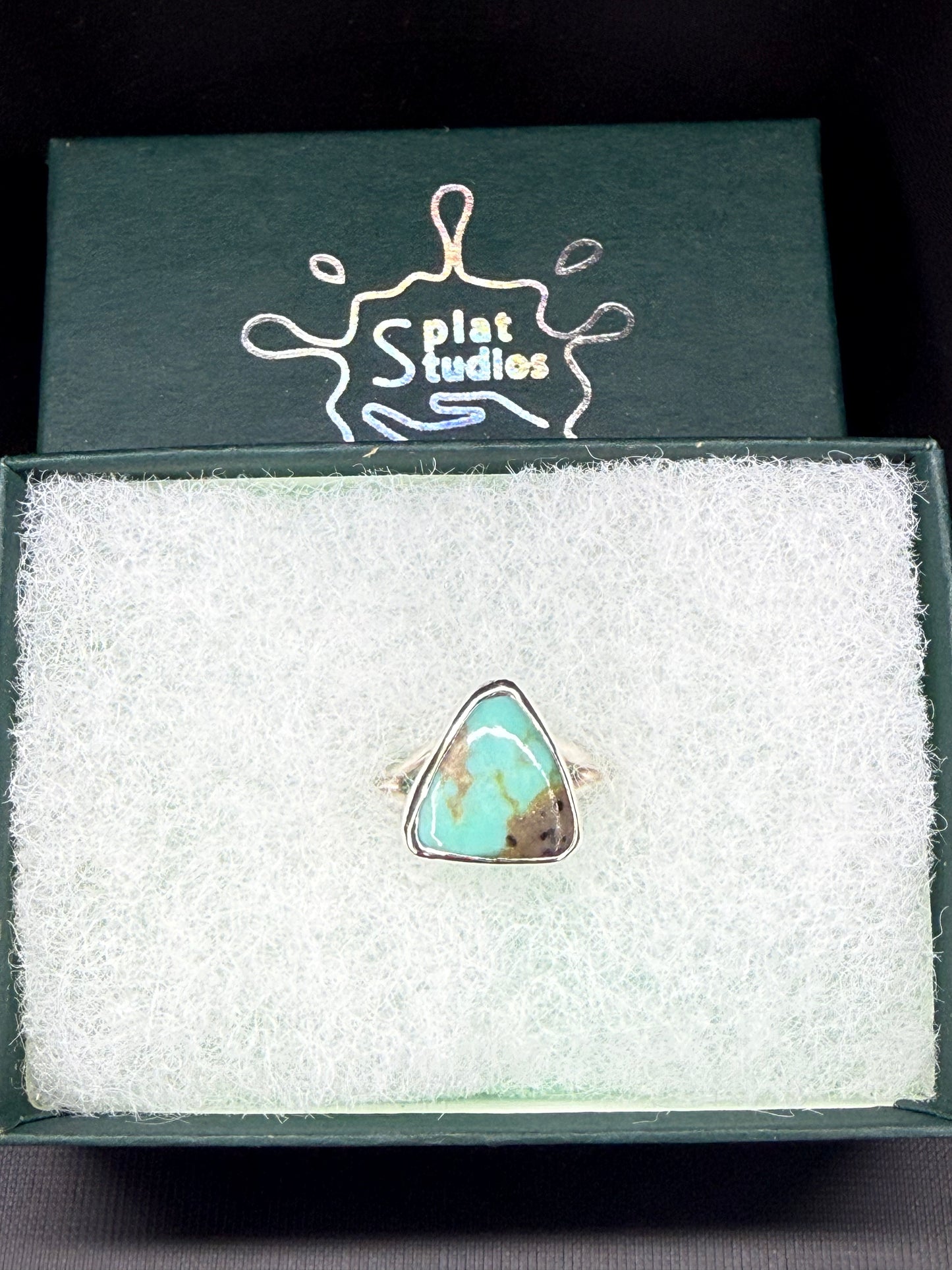 Turquoise Ring With Zia Symbol