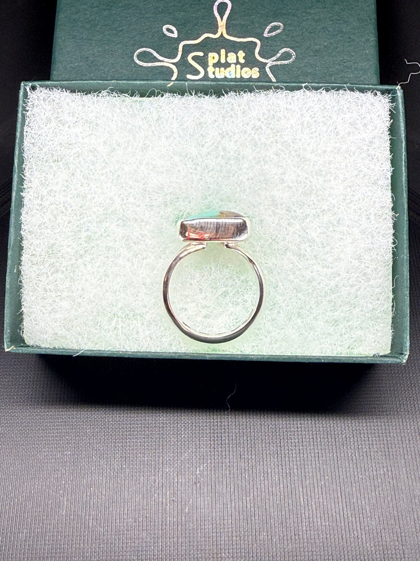 Turquoise Ring With Zia Symbol