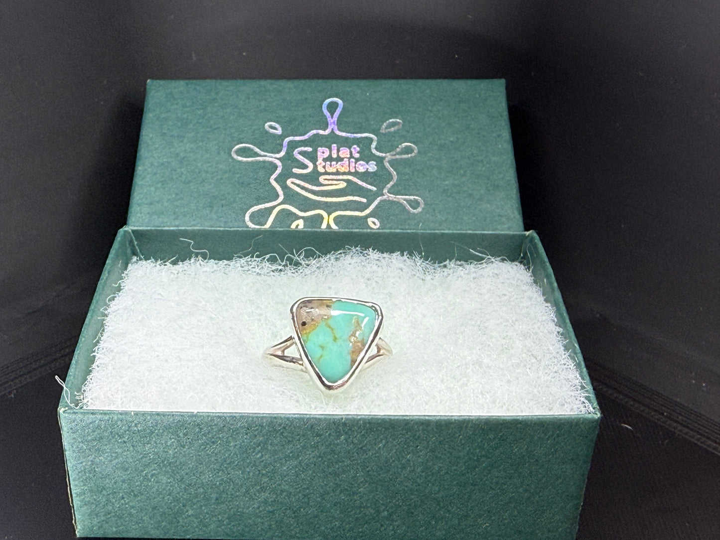 Turquoise Ring With Zia Symbol